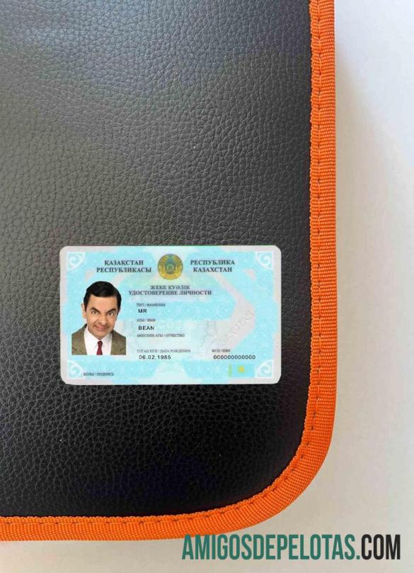 Kazakhstan ID olhar de foto frente exemplo